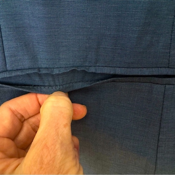 NWT JOHN VARVATOS Luxe 2 Button Cotton Blazer "Oiled Blue" Size 42 Not Pristine - Picture 10 of 14